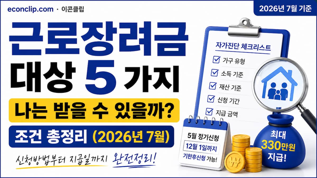 근로장려금신청5가지 2026년7월